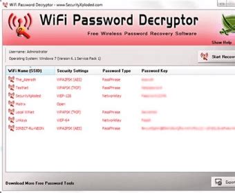 Download WiFi Password Decryptor